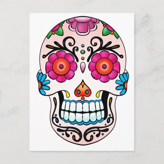 Socker Skull - Day of the dead, Tatto, Mexiko Vykort (Framsida)