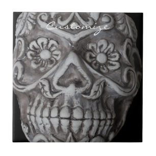 Socker Skull Day of the dead Thunder_Cove Kakelplatta