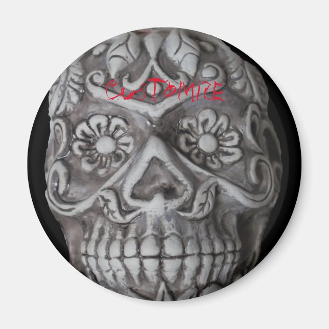 Socker Skull Day of the dead Thunder_Cove Magnet (Framsidan)