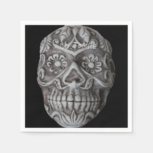 Socker Skull Day of the dead Thunder_Cove Pappersservett (Framsidan)
