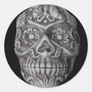 Socker Skull Day of the dead Thunder_Cove Runt Klistermärke