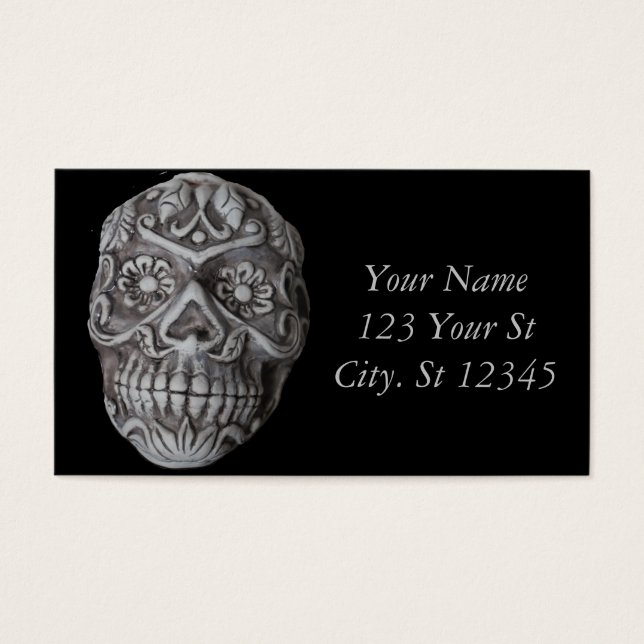 Socker Skull Day of the dead Thunder_Cove Visitkort (Framsidan)