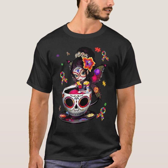 Socker Skull Fairy Figurine Itu2019s ska vara Diff T Shirt (Framsida)