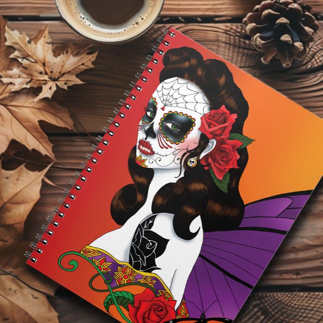Socker Skull Fairy Sunset Anteckningsbok (Skapare uppladdad)
