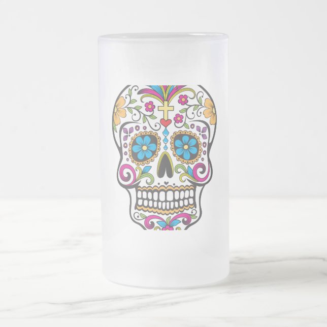 Socker Skull Frostat Ölglas (Center)