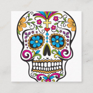 Socker Skull Fyrkantigt Visitkort