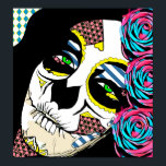 Socker Skull Girl Ro Abstrakt Pop Art Poster<br><div class="desc">Sugar Skull Girl Ro Abstrakt Pop Art Day of the dead Poster</div>