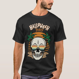 Socker Skull Halloween Manar T-Shirt