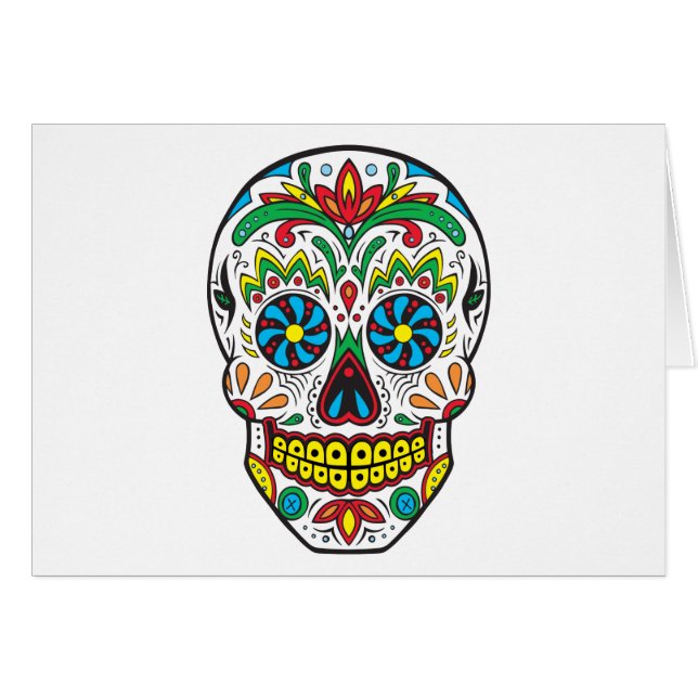Socker Skull Hälsningskort (Framsidan Horizontal)