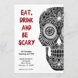 Socker Skull Inbjudningar