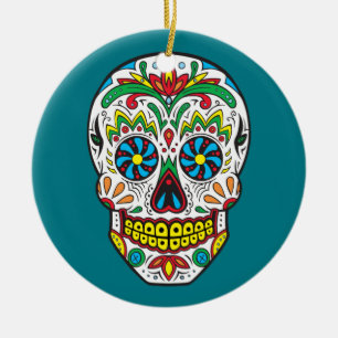 Socker Skull Julgransprydnad Keramik