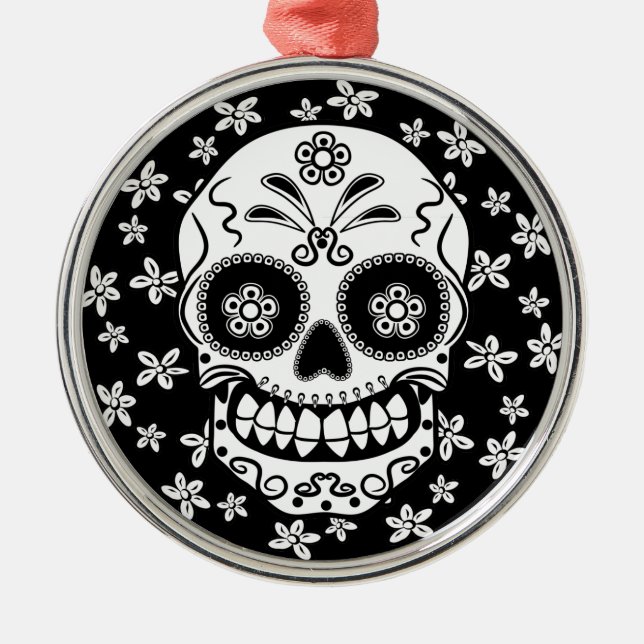 Socker Skull Julgransprydnad Metall (Framsidan)