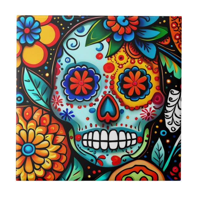 Socker Skull Kakelplatta (Framsidan)