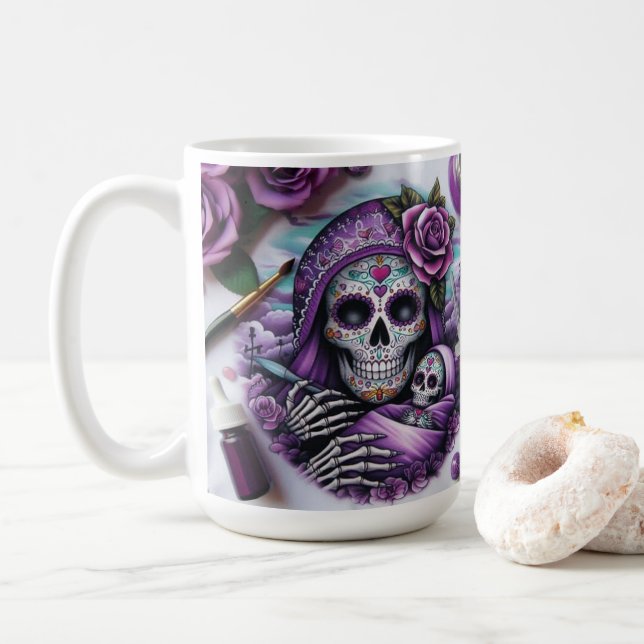 Socker Skull Mamma och Baby Kaffemugg (Med munk)