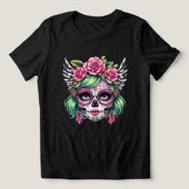 Socker Skull Nerd Big Glasses Blommigt Krona T Shirt