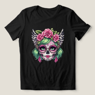 Socker Skull Nerd Big Glasses Blommigt Krona T Shirt
