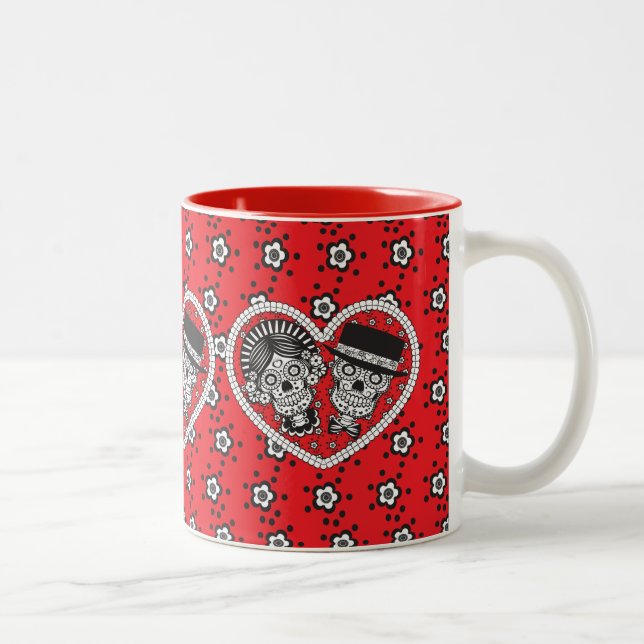 Socker Skull par Två-Tonad Mugg (Höger)