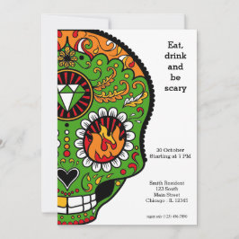 Socker Skull party Inbjudningar