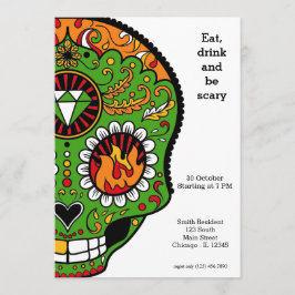 Socker Skull party Inbjudningar