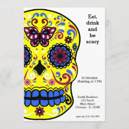 Socker Skull party Inbjudningar