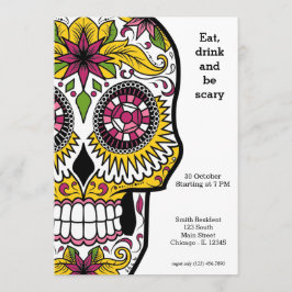 Socker Skull party Inbjudningar