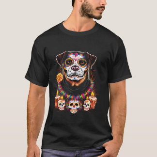 Socker Skull Rottweiler T Shirt