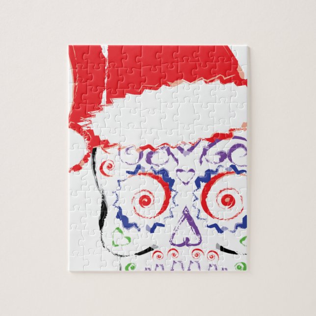Socker Skull Santa Pussel (Vertikal)