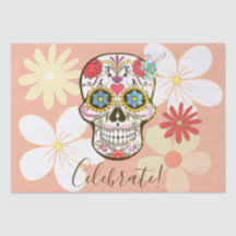 Socker Skull Soft Petty Peach Ro Hippy-Blommigt