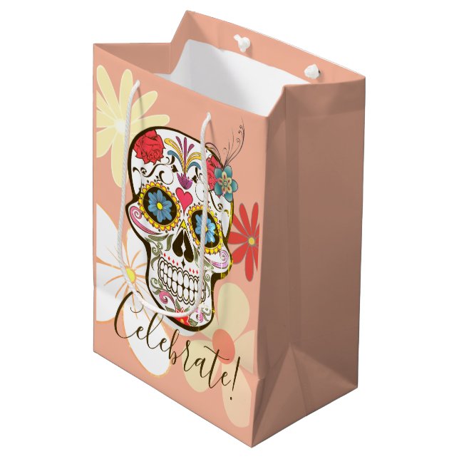 Socker Skull Soft Petty Peach Ro Hippy-Blommigt (Framsidan Vinklad)