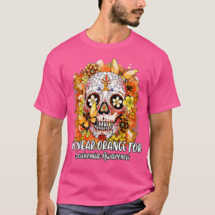 Socker Skull Vi Bäror Orange för medvetenhet om le T Shirt