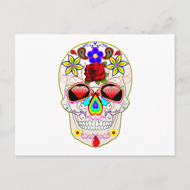Socker Skull Vykort (Framsida)