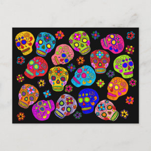 Socker Skull Vykort