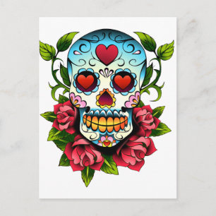 Socker Skull Vykort