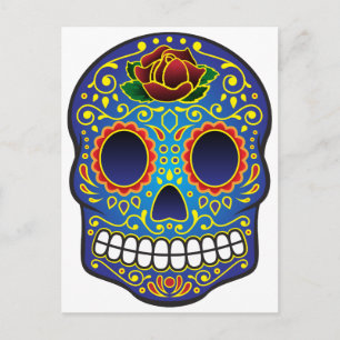 Socker Skull Vykort