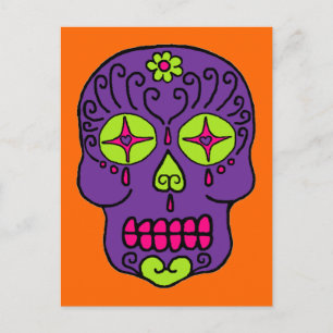 Socker Skull Vykort