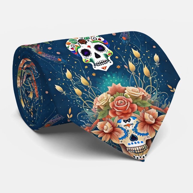 Socker Skullkonst - Helgdag Dia de los Muertos Slips (Rullad)
