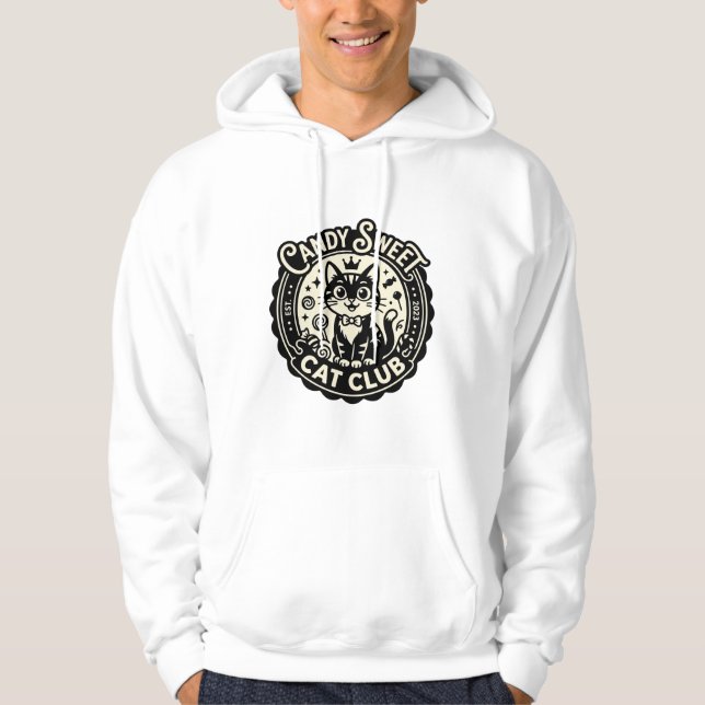 Socker Söt Katt Rolig Katt Grafik - Socker Söt Ca Hoodie (Framsida)