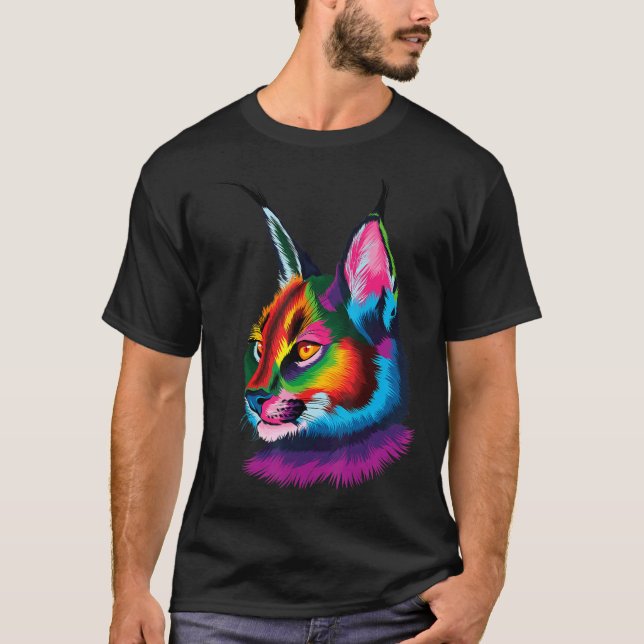 Socker söt lodjur katt t shirt (Framsida)