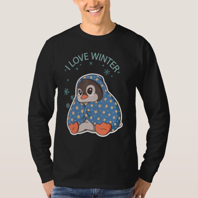 Socker söt pingvin t shirt (Framsida)