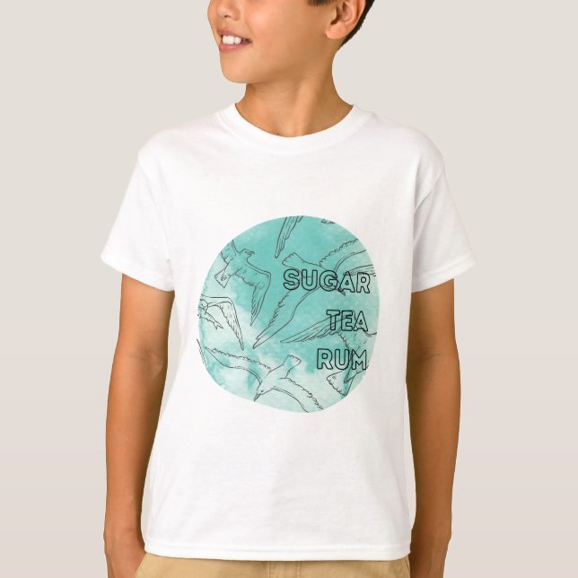 socker te och rom måsar t shirt (Framsida)