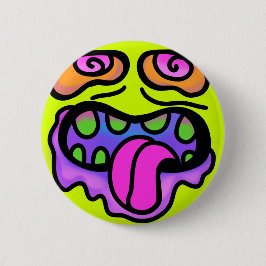 Socker Zombie Pop Art Pin Knapp