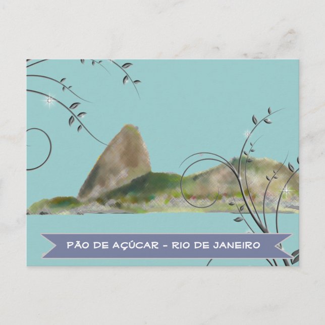 Sockerbergsberg, rio de janeiro vykort (Framsida)