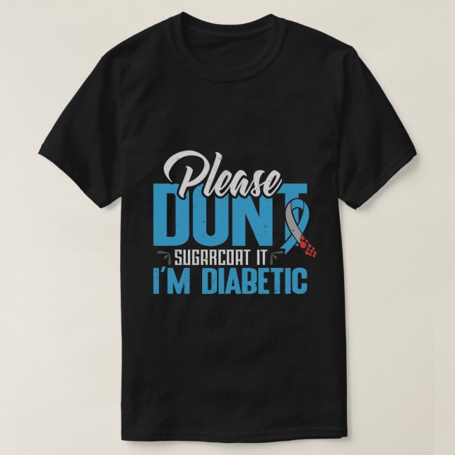 sockerbeta-diabetiker av typen Shirt T Shirt (Design framsida)
