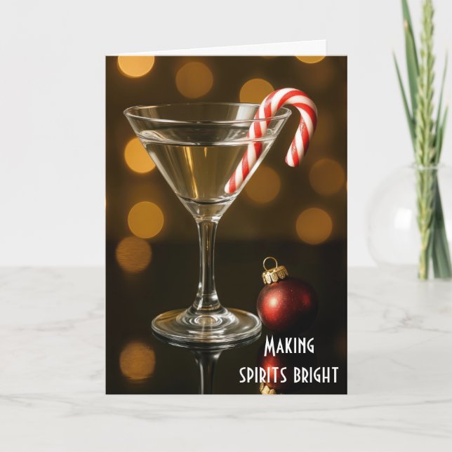 Sockerbit i en julmartini kort (Framsida)