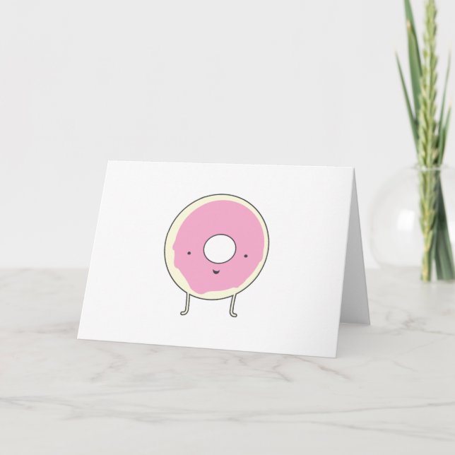 Sockerbord Snabbmat Godis Efterrätt Mat Rosa Munk Tack Kort (Framsida)