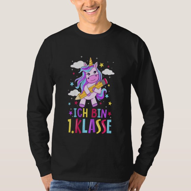 Sockerburk i barnskolan för flickor Unicorn T Shirt (Framsida)