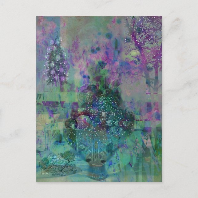 Sockerdekorerad julfrukt helg vykort (Framsida)