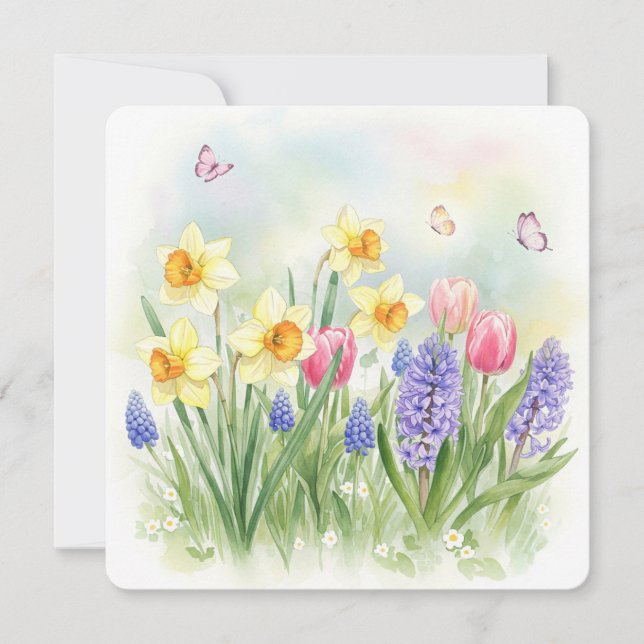 Sockerdiller, tulippar, hyacinter, smörkort (Framsida)