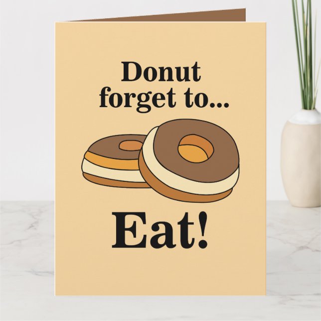 Sockerdonut Födelsedagsfest Kort (Framsida)