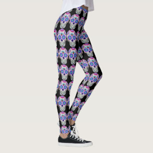 SockerDöskallar, Day of the dead, Halloween, leger Leggings